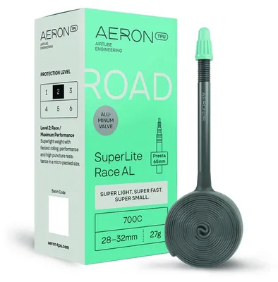 Produktbild von Aeron Rennradschlauch – SuperLite Race / 28-32 / Presta-Ventil 65 / 700c