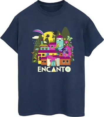 Produktbild von Disney - "Encanto Many Houses" T-Shirt für Damen BI22324 (3XL) (Marineblau)