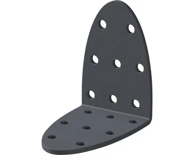 Produktbild von Lochplattenwinkel Ovado 60x60x40 mm grau 1 Stück