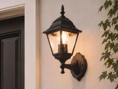 Produktbild von LED Außenwandleuchte, Wandlaterne stehend Fassadenbeleuchtung Hauswand Höhe 34cm