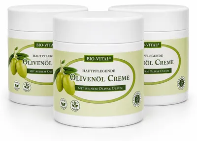 Produktbild von BIO-VITAL Olivenöl-Creme 250 ml – Hautpflegende Körpercreme. ( 3 Pack)