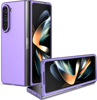 Produktbild von Galaxy Z Fold5 Hülle, Dünn Hart PC Kratzfeste Schutzhülle für Samsung Galaxy Z Fold 5 Lila