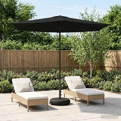 Immagine prodotto di Maison Exclusive - Ombrellone da giardino con base, 270 x 270 cm, in poliestere, forma rettangolare