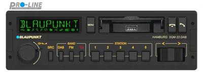 Zdjęcie produktu dla Blaupunkt Hamburg SQM 23 DAB – radio samochodowe 1-DIN w stylu retro, z tunerem DAB+/Bluetooth/USB
