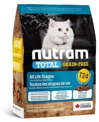 Zdjęcie produktu dla Nutram T24 Total Grain-Free Łosoś i Pstrąg – 1,13 kg – Sucha karma dla kotów, bez zbóż
