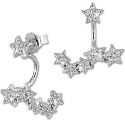 Produktbild von SilberDream Ohrringe Ear Cuff Sterne Zirkonia weiß Ohrstecker 925 Silber D2GSO419W