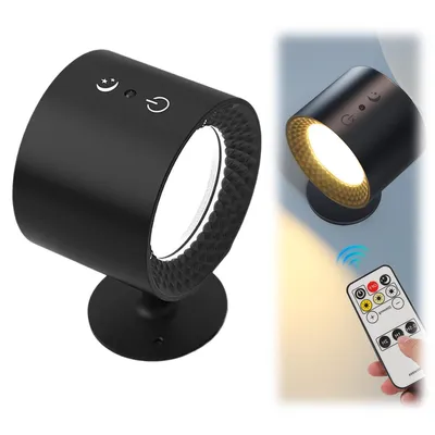 Produktbild von 2pcs LED-Wandlampe Leuchten,3 Helligkeitsstufen, 3 Farbmodi, 360° drehbar, batteriebetrieben, Touch-Steuerung, ideal für Kinderzimmer und Schlafzimmer