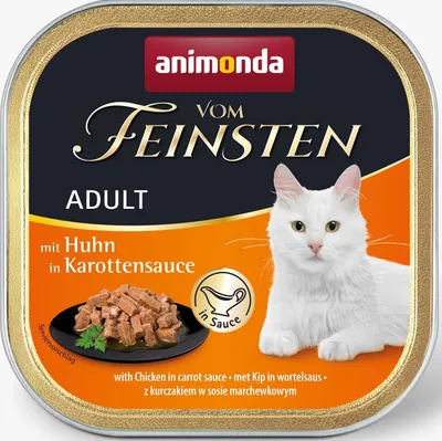 Produktbild von ANIMONDA Vom Feinsten Adult Chicken in carrot sauce - nassfutter für Katzen - 100g