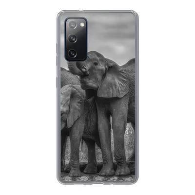 Produktbild von MuchoWow® Handyhülle Schutzhülle Hülle für Samsung Galaxy S20 FE Elefant - Tiere - Wasser - Schwarz und weiß Silikon Softcase Handy Hülle - Abdeckung