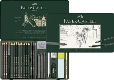 Produktbild von FABER-CASTELL PITT GRAPHITE Set groß 26-teiliges Etui