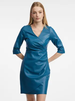Produktbild von Orsay Blaues Damen Kunstlederkleid 410253509000__36