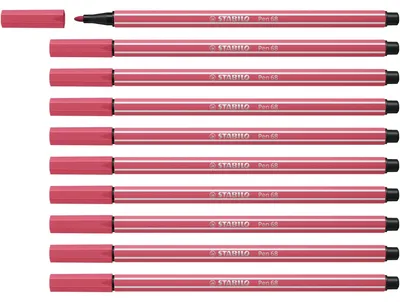 Produktbild von STABILO Premium-Filzstift - Pen 68 - 10er Pack - erdbeerrot