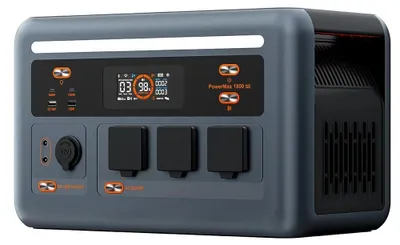 Obrázok produktu pre PowerMax 1800SE – Prenosná nabíjačka – 1024 Wh, batéria LiFePO4 – 1800 W nepretržitý výkon / 3600 W špičkový výkon – 10 portov – Vhodná na kempovanie a ako záložný zdroj energie