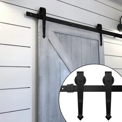 Zdjęcie produktu dla SWANEW system drzwi przesuwnych drewniane drzwi przesuwne 150kg klamka do drzwi przesuwnych okucie do drzwi drewnianych 152cm