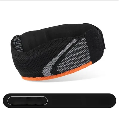 Produktbild von INF Verstellbares Patella-Kompressions-Knieband mit Silikon Stoßdämpfpolster für Sport Schwarz