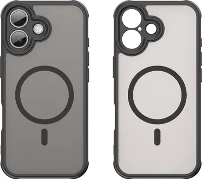 Produktbild von iPhone 17 Hülle - Coverup Mattes transparentes Back Cover mit Kameraschutz - MagSafe Compatible - Schwarz