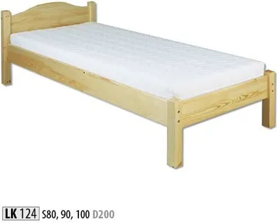 Image de Lit en bois massif 100x200 Lit simple en pin massif Lit de jeune en bois massif Nouveau