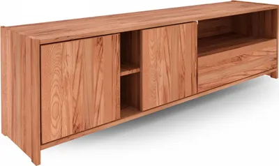 Produktbild von TV-Board Zigo aus Kernbuche massiv 189x41x54 mit 1 Schublade 2 Türen 3 Fächern