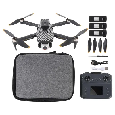 Obrázek produktu pro RC dron s duální kamerou, dálkovým ovládáním LCD, GPS, 5G WiFi, vyhýbáním se překážkám, ochranou proti otřesům, sledováním objektů, 3 baterie