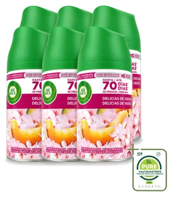 Produktbild von 6 x Air Wick Freshmatic Nachfüller Sommerglück - 250 ml - Großpackung - 6 Stücke