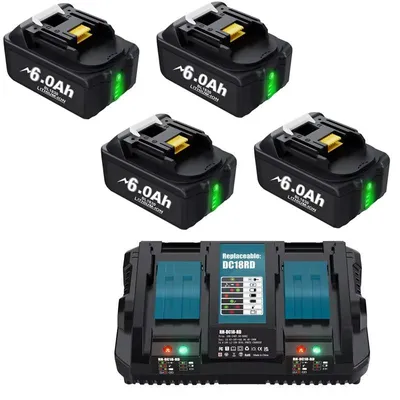 Productafbeelding van Oplaadbare batterij, 18V, 6000mAh capaciteit, set van 3