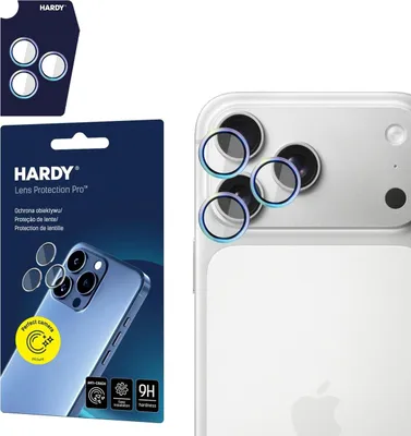 Immagine prodotto di Szkło Na Obiektyw 3Mk Hardy Lens Protection Pro Na Iphone 17 Pro /17 Pro Max - Wielokolorowe