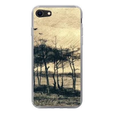 Produktbild von MuchoWow® Handyhülle Schutzhülle Hülle für iPhone 8 Kiefern im Sumpf - Vincent van Gogh Silikon Softcase Handy Hülle - Schutzhaube