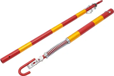 Image de Barre de remorquage - Barre de traction en deux parties - Force de traction 5 t (5000 kg) - Longueur 95+88 cm - Fer - Pour voitures et camions - Rouge