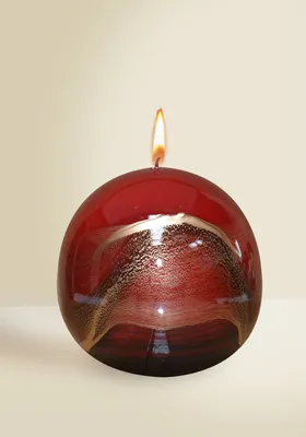 Produktbild von Designkerze Lotos Kugelkerze Dunkelrot Ø 120 mm, 1 Stück