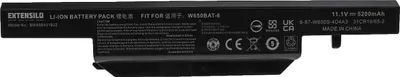 Produktbild von EXTENSILO Akku Ersatz für Clevo 6-87-W650S-4D7A, 6-87-W650S-4D4A2, 6-87-W650S-4D4A1, 6-87-W650S-4D4A für Notebook (5200 mAh, 11,1 V, Li-Ion)