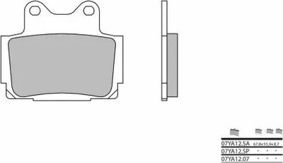 Image de Plaquettes de frein en métal fritté BREMBO Street - 07YA12SP