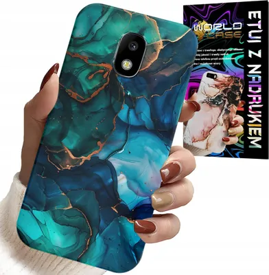 Produktbild von Fall Für Samsung Galaxy J5 2017 - Blau Grün Marmor Zurück Designs