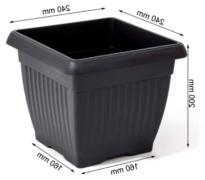 Produktbild von Terra Blumentopf – Anthrazit 24 x 24 x 20 cm