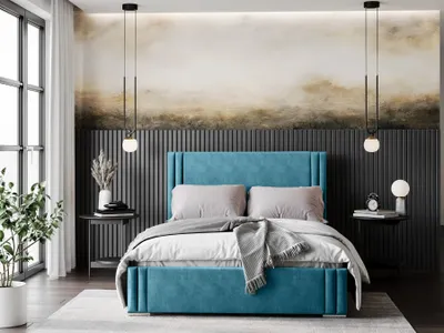 Produktbild von ADIDAR Finn Polsterbett 200x200cm Metallrahmen mit hydraulischen Wagenhebern Lattenrost Bettkasten Premium Design (Maranego - Magic Velvet 2222)