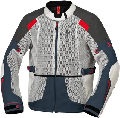 Produktbild von IXS Tourster-Big Air 1.0 Mesh Motorrad Textiljacke, grau/blau/rot/sand, 2XL