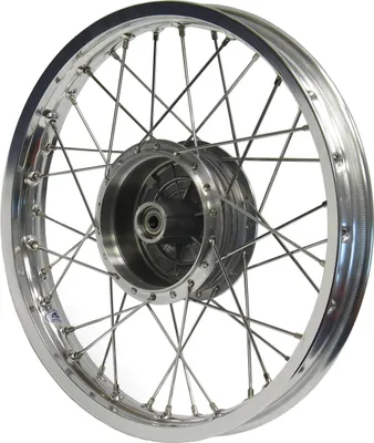 Zdjęcie produktu dla szprychowe kolo 1.6 x 16" felgi aluminiowe polerowane + szprychy ze stali nierdzewnej - Simson S50, S51, KR51 Schwalbe, SR4