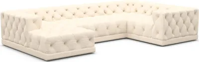 Produktbild von Strukturstoff U-Form XL Wohnlandschaft Meliva Creme Links