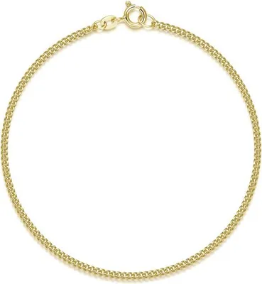 Produktbild von SILBERKETTEN STORE Panzerkette Armband 1,7mm - echt 585 Gold, Länge wählbar von 17-23cm - 18cm