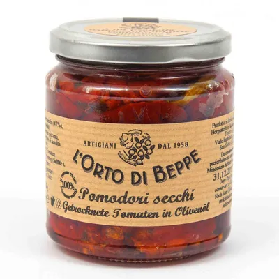 Produktbild von Getrocknete Tomaten in Olivenöl 314 ml. - L'Orto di Beppe