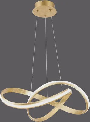 Image de Suspension MELINDA de Paul Neuhaus, dorée, 1 panneau LED 30 W 3000 K, luminaire d'intérieur, IP20