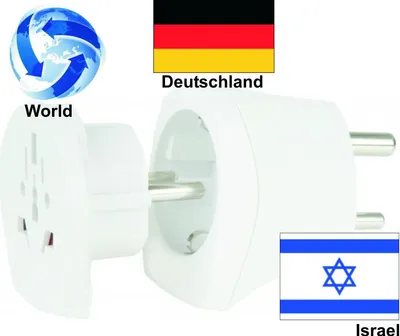 Produktbild von Reiseadapter Welt auf Israel+ Deutschland Kombi Adapter 1.500216