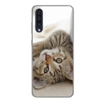 Produktbild von MuchoWow® Handyhülle Schutzhülle Hülle für Samsung Galaxy A50 Kätzchen - Sonne - Braun - Mädchen - Kinder - Jungen - Kind Silikon Softcase Handy Hülle - Mobiltelefonhülle