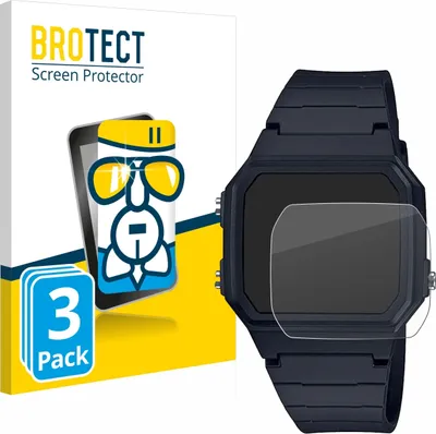 Produktbild von 3x BROTECT Schutzglas für Casio Uni F-91W Schutzfolie Panzer Folie Glas Display Schutz klar