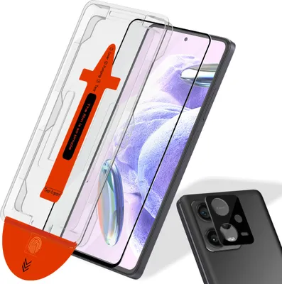Zdjęcie produktu dla 1-pak Xiaomi Redmi Note 12 Pro 5G Szkło ochronne na ekran & 1-pak ochrona obiektywu - Szkło hartowane | [Automatyczna instalacja] - Bez bąbelków