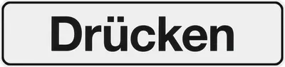 Produktbild von Klebeschild Drücken" 200x48 mm"