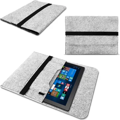 Produktbild von Tablet Tasche für Microsoft Surface Go 4 Go 3 Go 2 Sleeve Hülle Filz SchutzhülleFarbe:Hellgrau