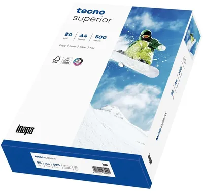 Obrázek produktu pro inapa 2100011536 Kopírovací papír tecno® superior - A4, 80 g/m2, bílý, 500 listů