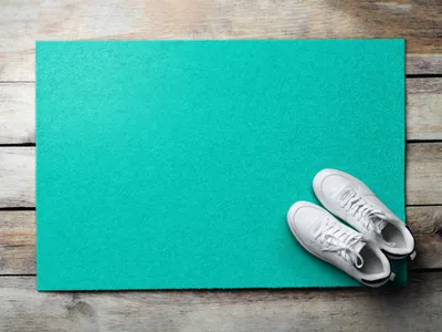 Produktbild von Fußmatte Aussen - Schuhmatte Haustür- Schmutzfangmatte Türvorleger - Outdoor Teppich Schmutzfänger - 60x40 cm - Aquamarinwellen