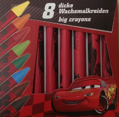 Produktbild von Disney Cars 8 dicke Wachsmalkreiden
