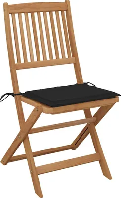 Produktbild von vidaXL Klappbare Gartenstühle 4 Stk. mit Kissen Massivholz Akazie